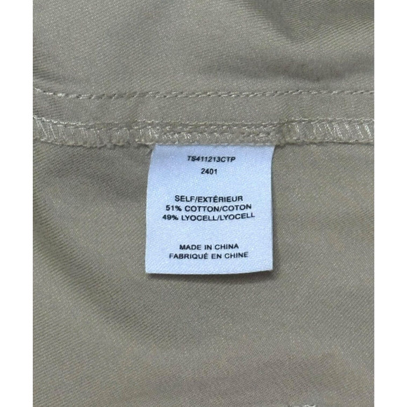 New $325 DEREK LAM 10 CROSBY Peirson Utility Ankle Barrel Pants Twill Khaki Tan - Picture 12 of 14